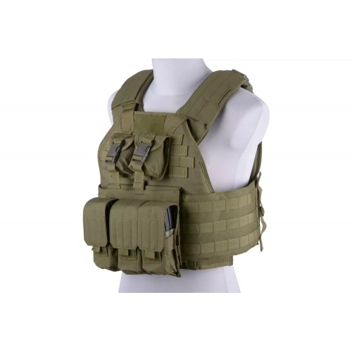 Plate Carrier Tactical Vest - Olive Drab, Built for comfort, protection, and adaptability, the GFC Tactical Plate Carrier is a reliable choice for airsoft players and tactical enthusiasts alike